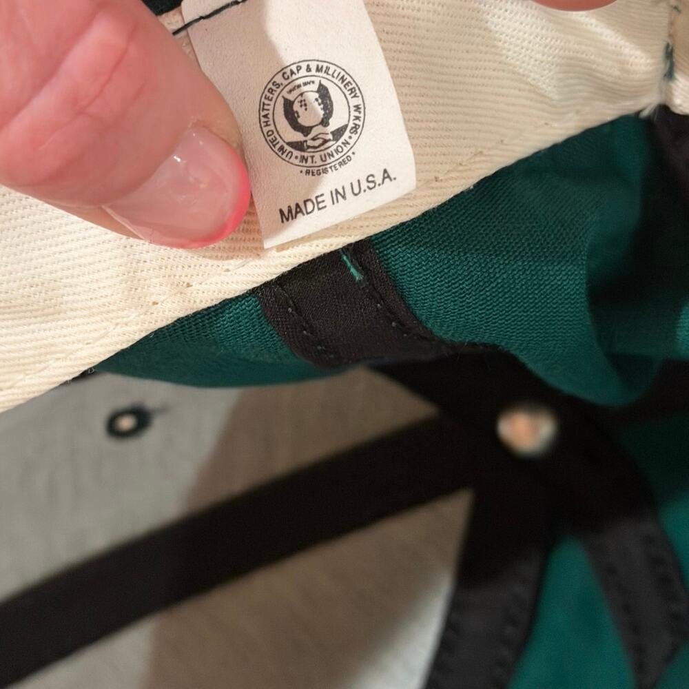Rare Vtg American Needle Augusta National Caddie Hat Unmarked Masters Green ANGC - Picture 6 of 7